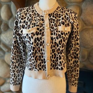 Women’s leopard print cardigan